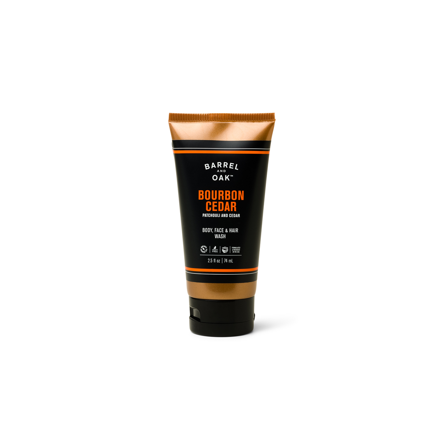 Hair, Face, and Body All-In-One Wash - Bourbon Cedar 2.5 fl oz.