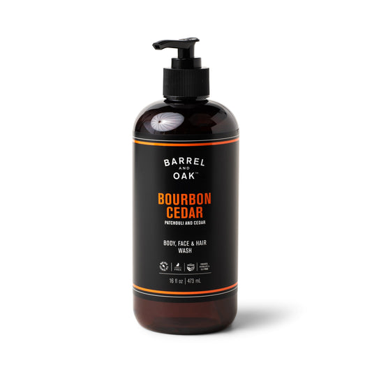 Hair, Face, and Body All-In-One Wash - Bourbon Cedar 16 fl oz.